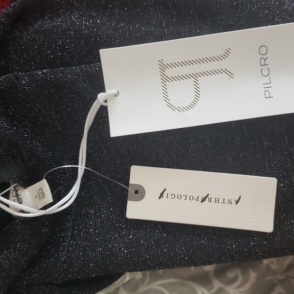 NWT Anthroplogie Pilcro Metallic Hooded Sleeveless Top- S - Picture 4 of 5